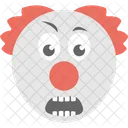Grimacing Clown Emoji Icon