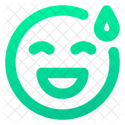 Grin Sweat Emoji Icon