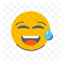 Grinning Sweat Emoji Icon