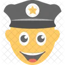 Police Officer Laughing Icon
