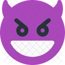 Grinning Devil Smiley Icon