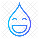Grinning Emoji Expression Smileys Emoticon Mineral Water Drop Blood Icon