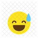 Bitter Smile Sweat Emoji 아이콘