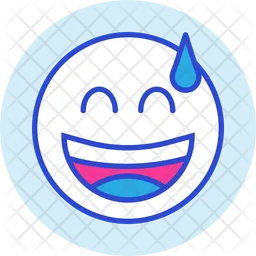 Grinning Face With Sweat Emoji Emoji Icon