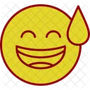 Grinning Face With Sweat  Icon