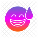 Grinning Face With Sweat  Icon