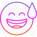 Grinning Face With Sweat  Icon