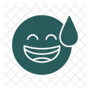 Grinning Face With Sweat  Icon