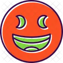 Grinning Face With Sweat  Icon