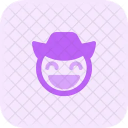 Grinning Smiling Eyes Cowboy Emoji Icon