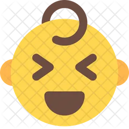 Grinning Squinting Baby Emoji Icon