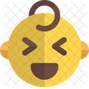 Grinning Squinting Baby Icon