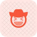Grinning Squinting Cowboy Icon
