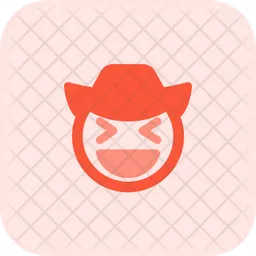 Grinning Squinting Cowboy Emoji Icon