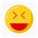 Grinning With Closed Eyes  Icon
