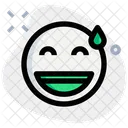 Grinning With Sweat Icon