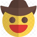 Grinsender Cowboy Symbol