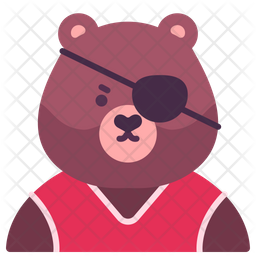 Bear Avatar Icon, Incognito Animal Avatar Iconpack