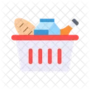 Grocery Food Cart Shopping Items Icon