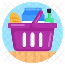 Food Bucket Grocery Grocery Basket Icon