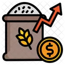 식료품 음식 가격 상승 아이콘