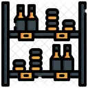 Grocery Shelf Shelves Shopping Icon