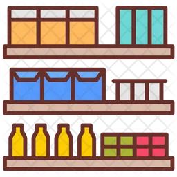 Grocery shelves  Icon