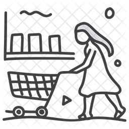 Grocery Shopping Icon Of Doodle Style Available In Svg Png Eps Ai Icon Fonts