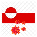 Flagge Land Corona Symbol