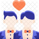 Groom And Groom Love Wedding Icon