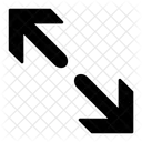 Gross Diagonal Erweitern Symbol