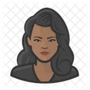 Grosse Haare Schwarze Frau Asiatische Frau Gross Icon