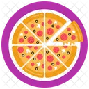 Italienisches Essen Junk Food Grosse Pizza Symbol