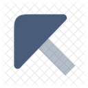 Grosser Pfeil Nach Oben Links Symbol