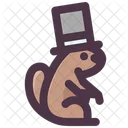 Groundhog Wearing Hat  Icon