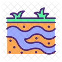 Groundwater Water Table Aquifer Icon