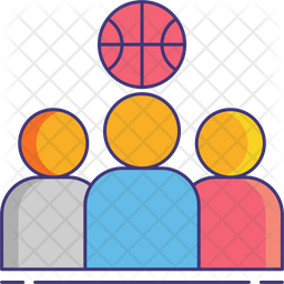 Group Activity Icon - Download in Colored Outline Style
