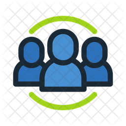 Group Communication Icon - Download in Colored Outline Style