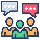 Group Discussion Conversation Communication Icon