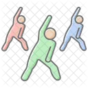 Group Fitness Lineal Color Icon Icon