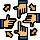 Group Of People With Hands In A Circle For Unity Unity Collaboration Icon