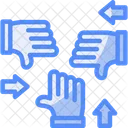 Group Of People With Open Hands For Collaboration Collaboration Cooperation Icon