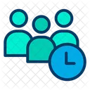Meeting Time Team Time Icon