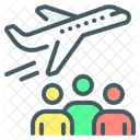 Group Travel Group Air Travel 아이콘