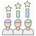 Group Work Awesome Lineal Color Icon Symbol