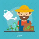 Grow Agriculture Farm Icon