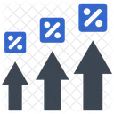 Grow interest rate  Icon