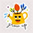 Grow Up Watering Pot Watering Can Icon