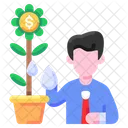 Growing Money Business Icon