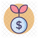 Growing Income Growth Dollar Icon